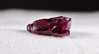 Natural Pink Tourmaline Rubellite 13.80ct Carved Buddha Gemstone Pendant Ring