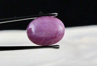 Certified Natural 6 Line Star Pink Ruby 30.80 Ct Oval Cabochon Gem For Ring