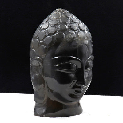 Natural Smokey Quartz Buddha Head Gemstone 8480 Ct Statue 6.5 In Home Decor