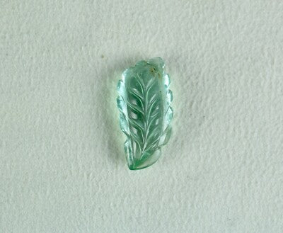 Certified Natural Aquamarine 22.43 Ct Carved Leaf Loose Gemstone Ring Or Pendant