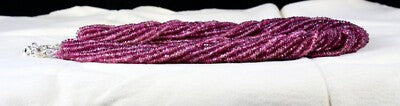 Certified Natural Pink Tourmaline 868ct Beaded Necklace Sterling Silver Clasp