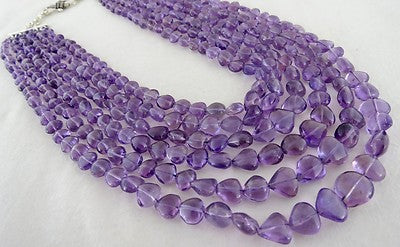 Certified Natural Amethyst Heart Cabochon 955 Ct Vintage Necklace For Women