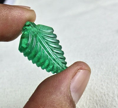 Certified Multi Emerald Ruby Sapphire Carved Leaves Loose Gemstone Necklace Set