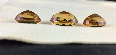 Natural Yellow Citrine 26.32ct Oval Cut 3pcs Gemstone Earrings Pendant Set