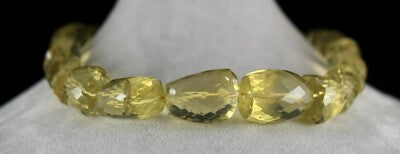 Certified Natural Green Gold Lemon Quartz Necklace 1492 Ct 30mm Nuggets Gemstone