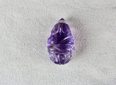 Natural Amethyst 25x15mm Tear Drops Pendant 21.83ct Gemstone Hanging Jewelry