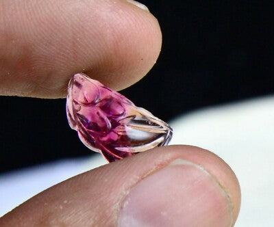 Natural Pink Tourmaline 20.59ct Carved Gemstones For Earrings Set 4 Pcs
