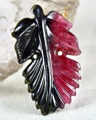 Certified Natural Multi Tourmaline Leaf 54.90ct Pendant Brooch For Designing