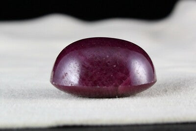 Certified Natural Ruby Oval Cabochon 30x24mm 130ct Gemstone For Pendant