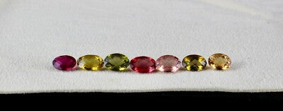 Certified Natural Multi Tourmaline Oval 7 Pcs 11.24 Ct Gemstone Bracelet Design