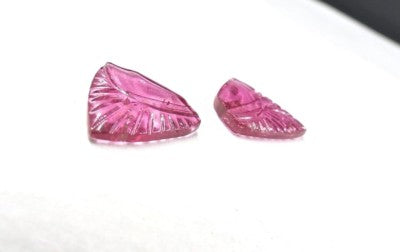Natural Pink Tourmaline Leaves 9.07ct Gemstone For Earrings Pendant