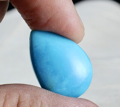 Natural Arizona Turquoise 13.22ct Pear Cabochon Gemstone For Ring Pendant