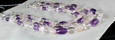 Multi Natural Semi Precious Gemstone Necklace 1080 Cts Fashion Beads Cabochon