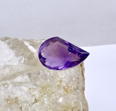 Natural Amethyst Pear Fancy Cut 23x15mm 18.60cts Gemstone For Ring Pendant