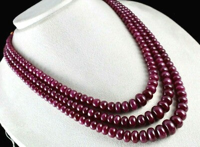 Certified Natural Ruby Beads Necklace 1190ct Big Gemstone Statement 3 L