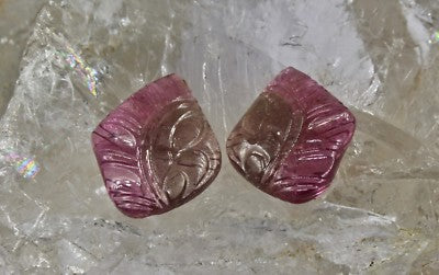 Natural Multi Tourmaline 30.55ct Carved Gemstone For Earrings