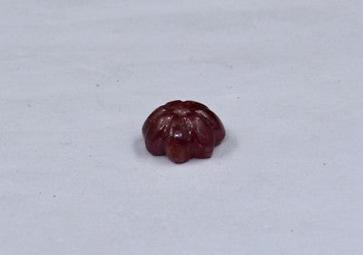 Natural Old Mines Red Ruby Carved Flower Gemstone 9.11ct For Designing