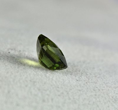 Natural Green Tourmaline 7.79 Ct Square Cut Gemstone Ring Pendant