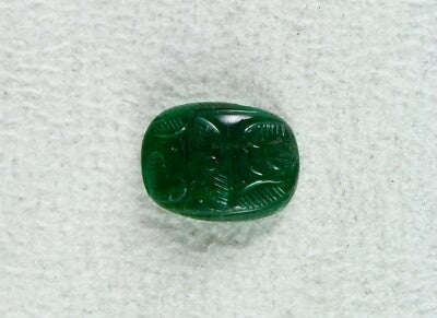 Natural Zambia Emerald 7.09ct Carved Cabochon Gemstone Ring Pendant