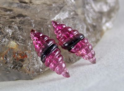 Certified Natural Multi Colour Tourmaline Carved 11 Pcs 71.75ct Gemstone Set