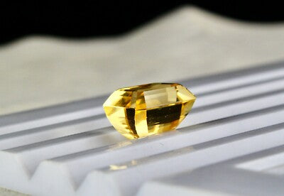 Natural Yellow Citrine 16x12mm 15.97ct Rectangle Gemstone Pendant Ring