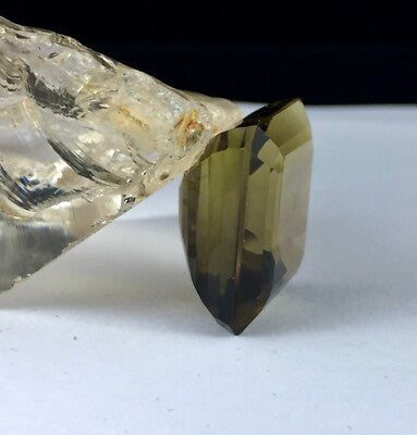 Natural Lemon Quartz 53.90ct Octagon Cut Semi Precious Gemstone Pendant Ring