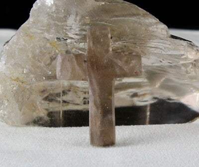 Vintage Multi Quartz Gemstone Spiritual Cross Pendant 6 Pcs 289ct