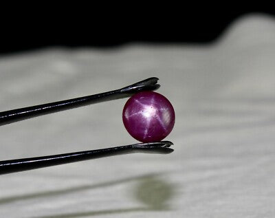 Certified Natural 6 Line Star Ruby 5.68 Ct Round Cabochon For Ring Pendant