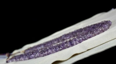 Antique Natural Amethyst Melon Beads Necklace 947 Ct Purple Gemstone