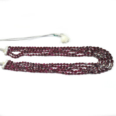 Natural Red Garnet Beads 593 Ct Fancy Gemstone Necklace Ladies Fashion For Women