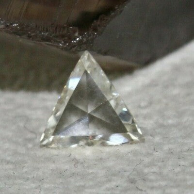 Certified Natural Rose Cut Diamond Triangle 0.75ct Pendant Ring Sterling Silver