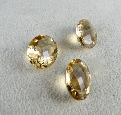 Natural Yellow Citrine Oval Cut 3 Pc 46.38ct Loose Gemstone For Earrings/pendant