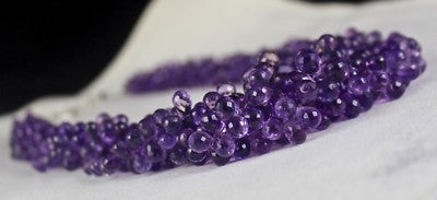 Certified Natural Amethyst Teardrop 1005 Ct Sterling Silver Party Necklace