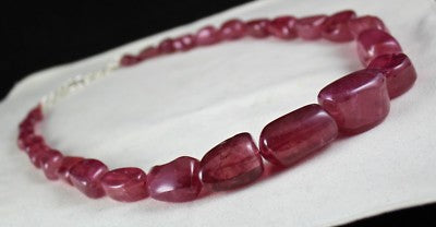 Certified Natural Pink Tourmaline Rubellite Necklace 34mm 1403 Ct Beaded Jewelry