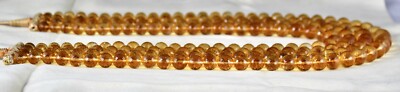 Natural Yellow Citrine 1446 Ct Faceted Round Beads Necklace Gemstone For Women