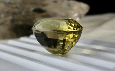 Certified Natural Lemon Quartz Oval 158.82 Ct 39x27mm Loose Gemstone Pendant