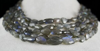 Certified Natural Black Labradorite Nuggets 993 Ct Faceted Gemstone Necklace