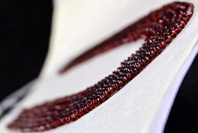 Natural Red Garnet 6mm L 523 Ct Round Gemstone Beaded Necklace Accessories