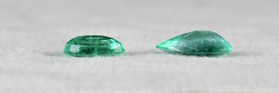 Certified Natural Colombian Emerald Pear & Oval Cut Gemstone Pendant 3.76 Ct