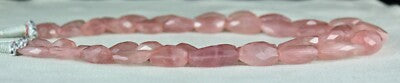Natural Rose Quartz 683 Ct Beaded Necklace 2 Line Nugget Gemstone Strings