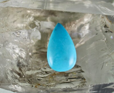 Natural Arizona Turquoise Pear Cabochon 18.93 Ct Gemstone For Ring Or Pendant