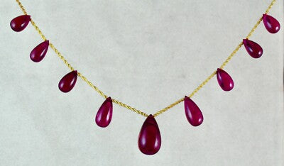 Certified Pink Tourmaline Rubellite Pear Drop Necklace 161ct, 9 Gemstone Jewelry