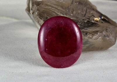 Certified Natural Heated Mozambique Ruby 90ct 37x32mm Gemstone Ring Pendant