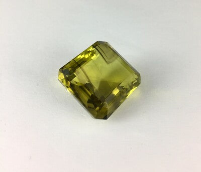 Natural Lemon Quartz Octagon 24x22mm 56ct Semi Precious Gemstone Pendant