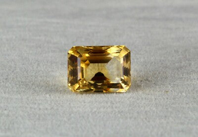 Natural Yellow Citrine 16x12mm 15.97ct Rectangle Gemstone Pendant Ring