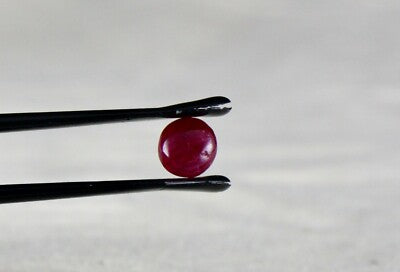 Certified Natural Burmese Ruby 2.15 Ct Round Cabochon Gemstone Ring Pendant