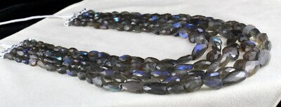 Certified Natural Black Labradorite Nuggets 993 Ct Faceted Gemstone Necklace