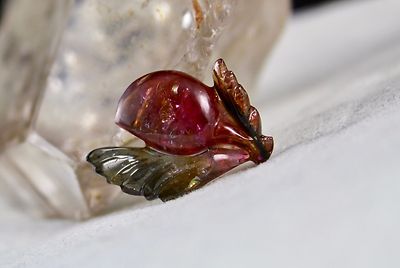 Natural Multi Tourmaline Leaf Pendant 26x22mm 30 Ct Gemstone Designing