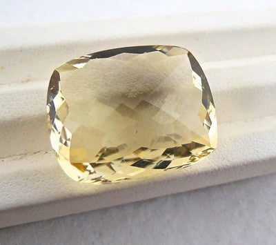 Natural Yellow Citrine Cushion Gem 31ct For Ring Or Pendant