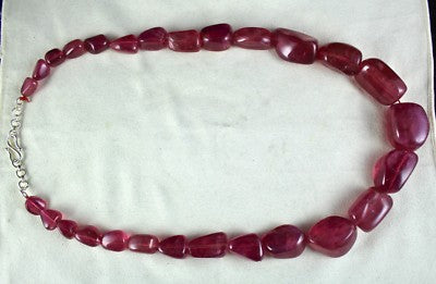 Certified Natural Pink Tourmaline Rubellite Necklace 34mm 1403 Ct Beaded Jewelry